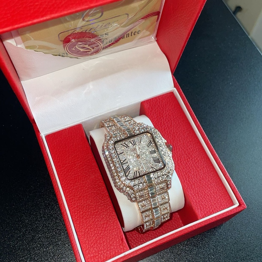 Moissanite Cartier Watch 2 Tone